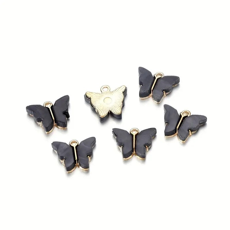 Pandantiv fluture 13x14mm negru