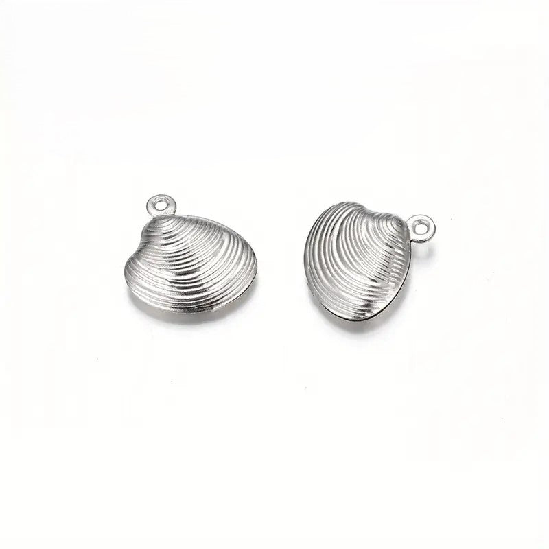 Pandantiv scoica otel inoxidabil 14x13mm auriu