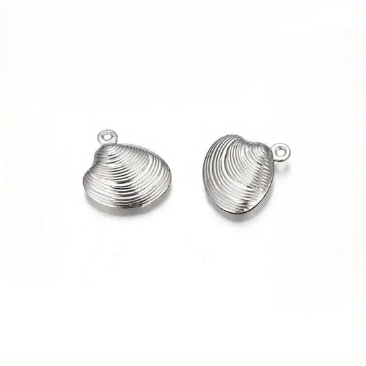 Pandantiv scoica otel inoxidabil 14x13mm auriu