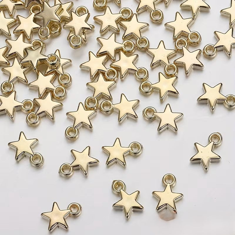 Pandantiv stea acril 11x9mm argintiu