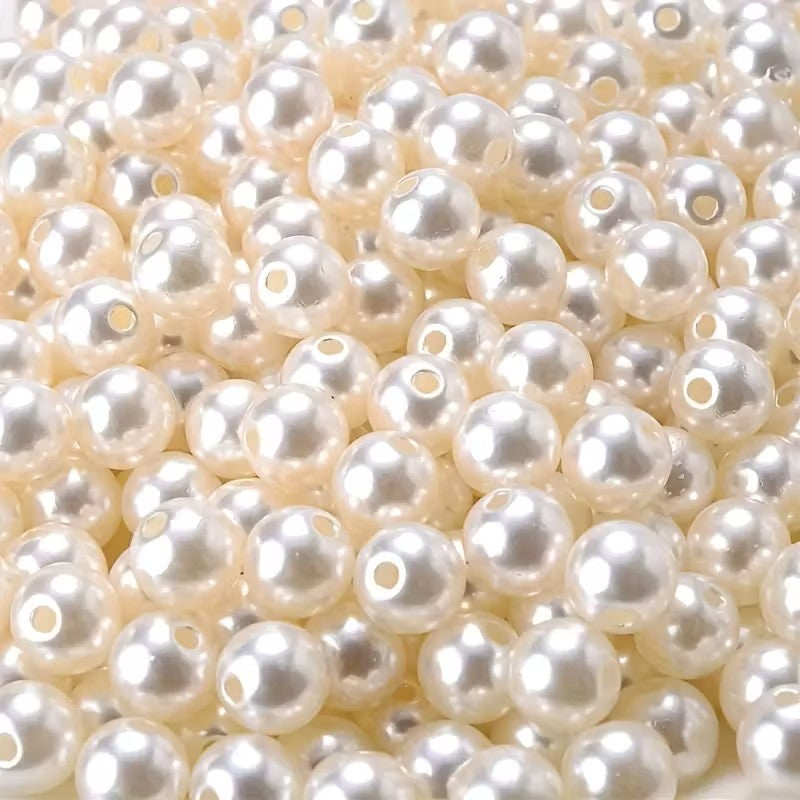 Perle acrilice 14mm bej