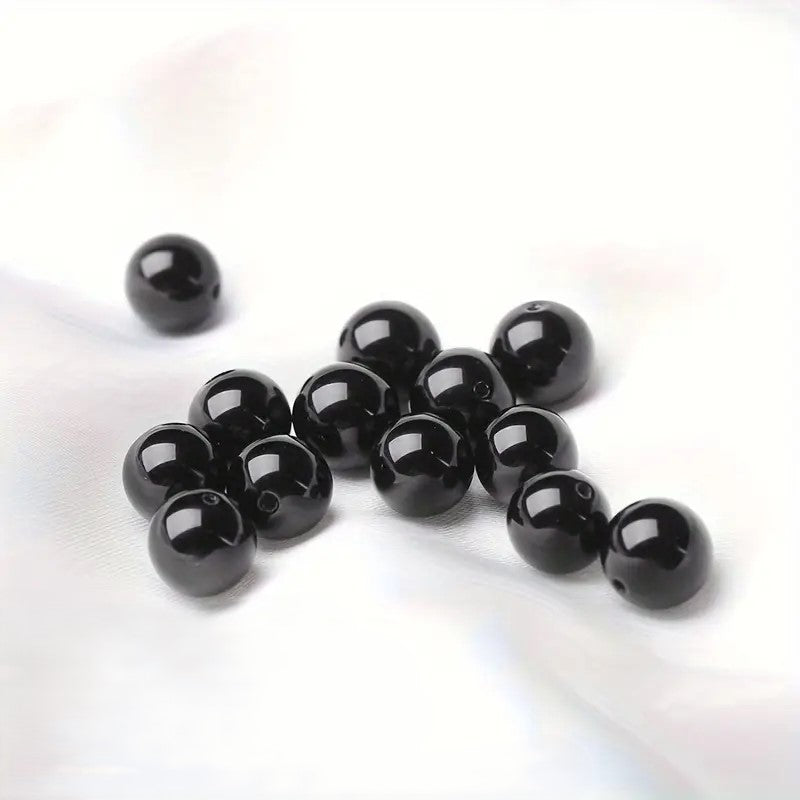 Perle acrilice 4mm negru