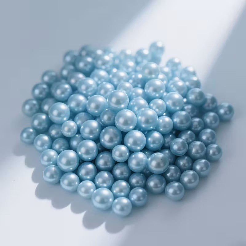 Perle acrilice 6mm albastru deschis