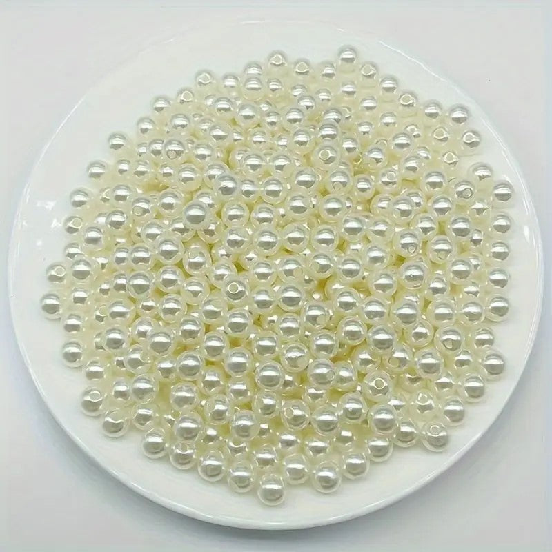 Perle acrilice 6mm bej