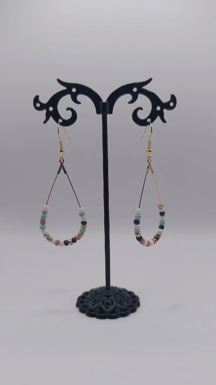 Cercei Autumn Spirit auriu in culorile toamnei