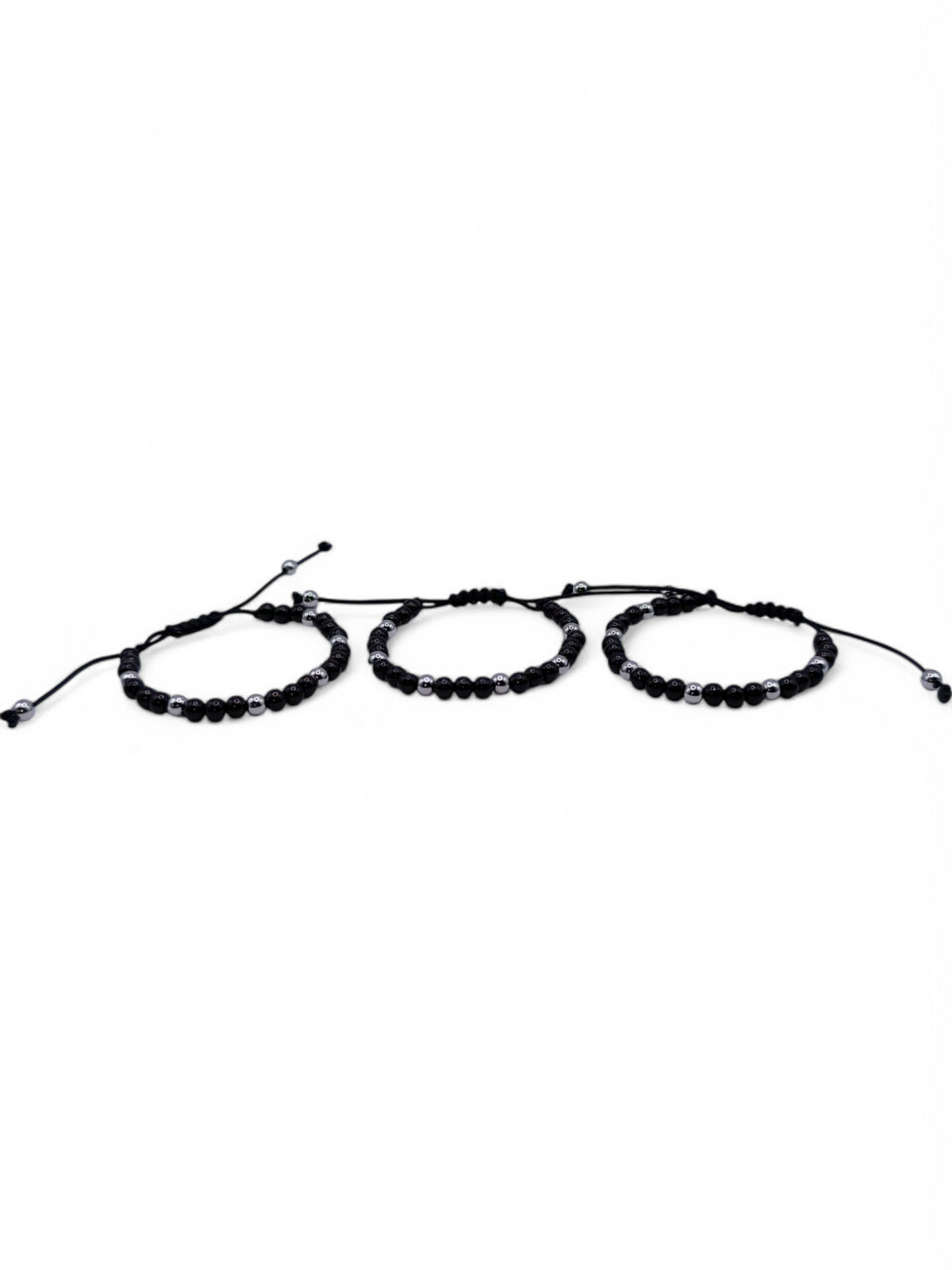 Bratara reglabila copii Black Dot negru si argintiu