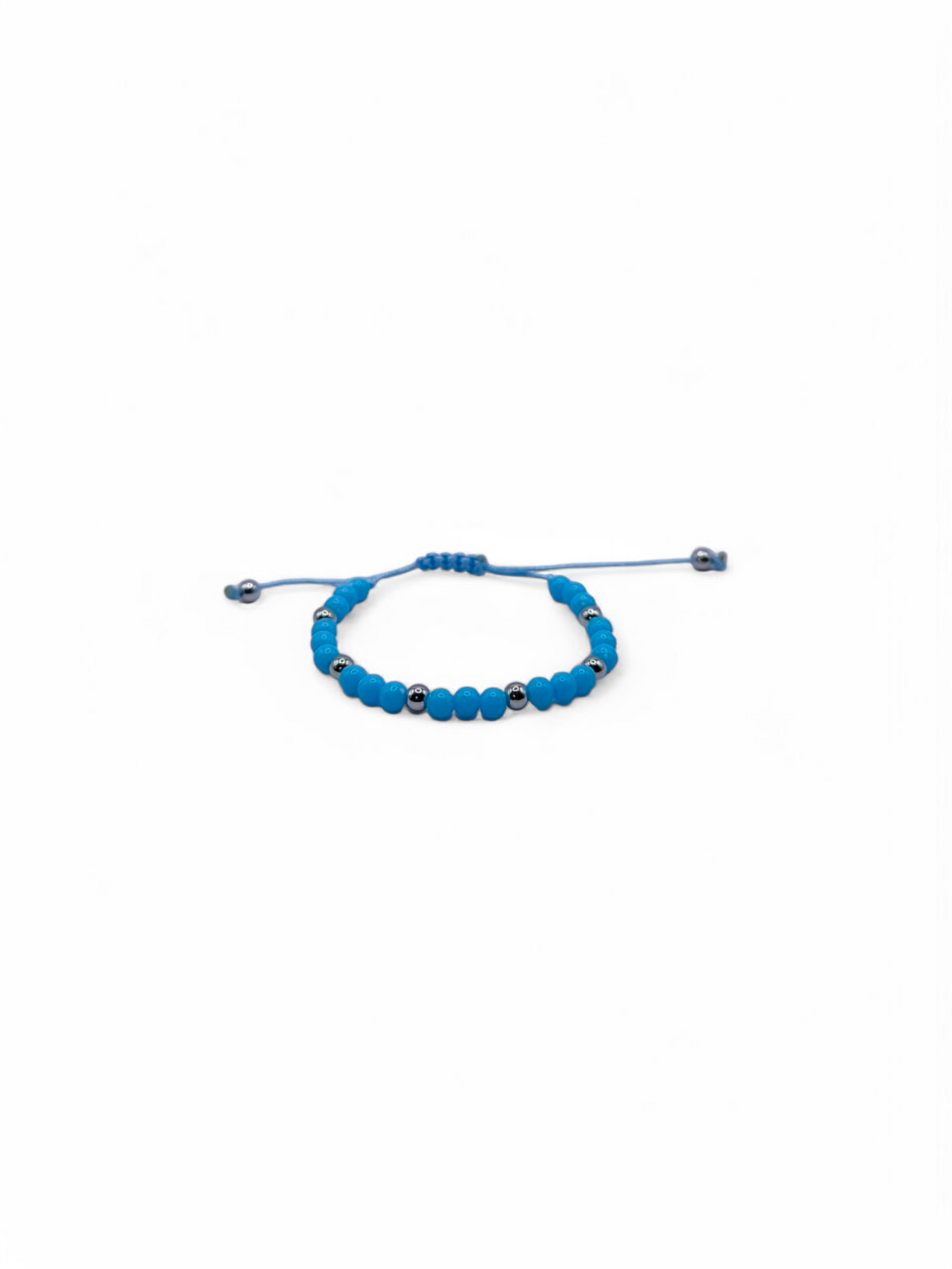 Bratara reglabila copii Blue Dot albastru si argintiu