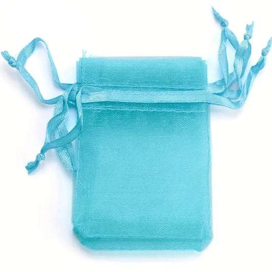 Saculet organza albastru deschis 7x9mm