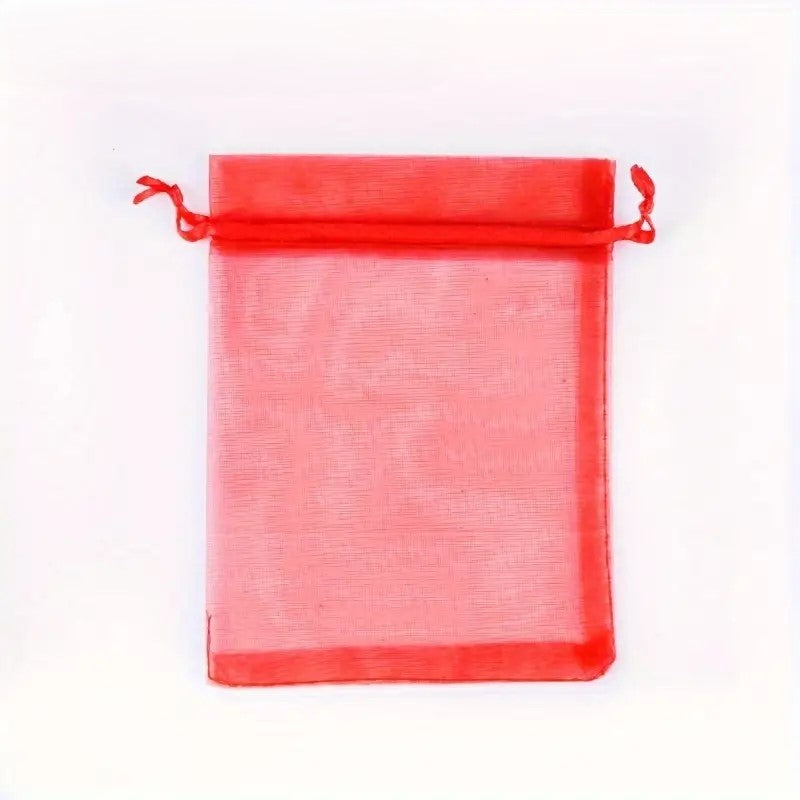 Saculet organza rosu 7x9mm