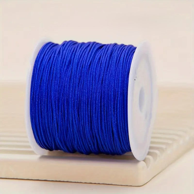 Snur Shamballa nylon albastru 0.8mm rola 45m