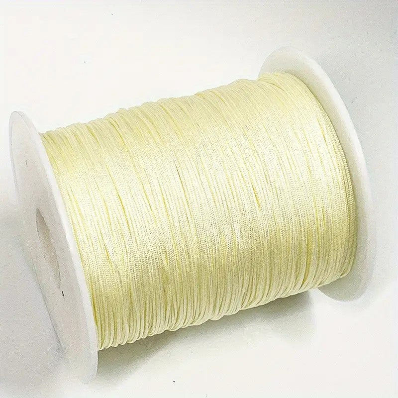 Snur Shamballa nylon crem 0.8mm rola 10m