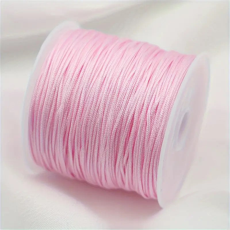 Snur Shamballa nylon roz 0.8mm rola 10m