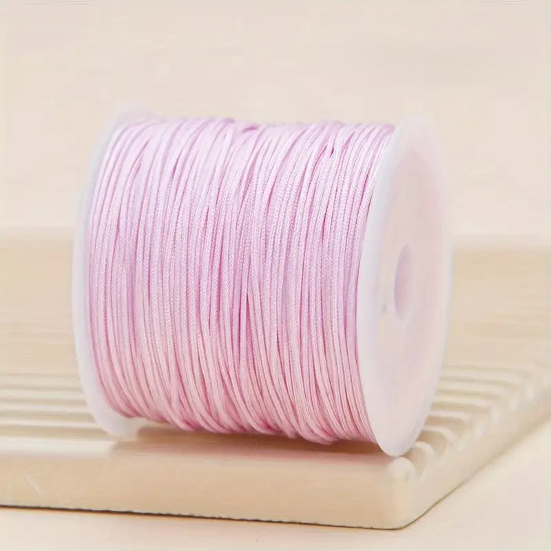 Snur Shamballa nylon roz 0.8mm rola 45m