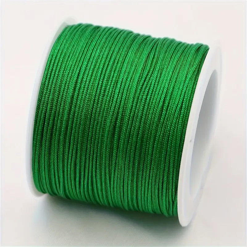 Snur Shamballa nylon verde 0.8mm rola 10m