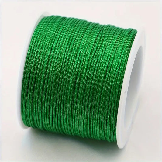 Snur Shamballa nylon verde 0.8mm rola 10m