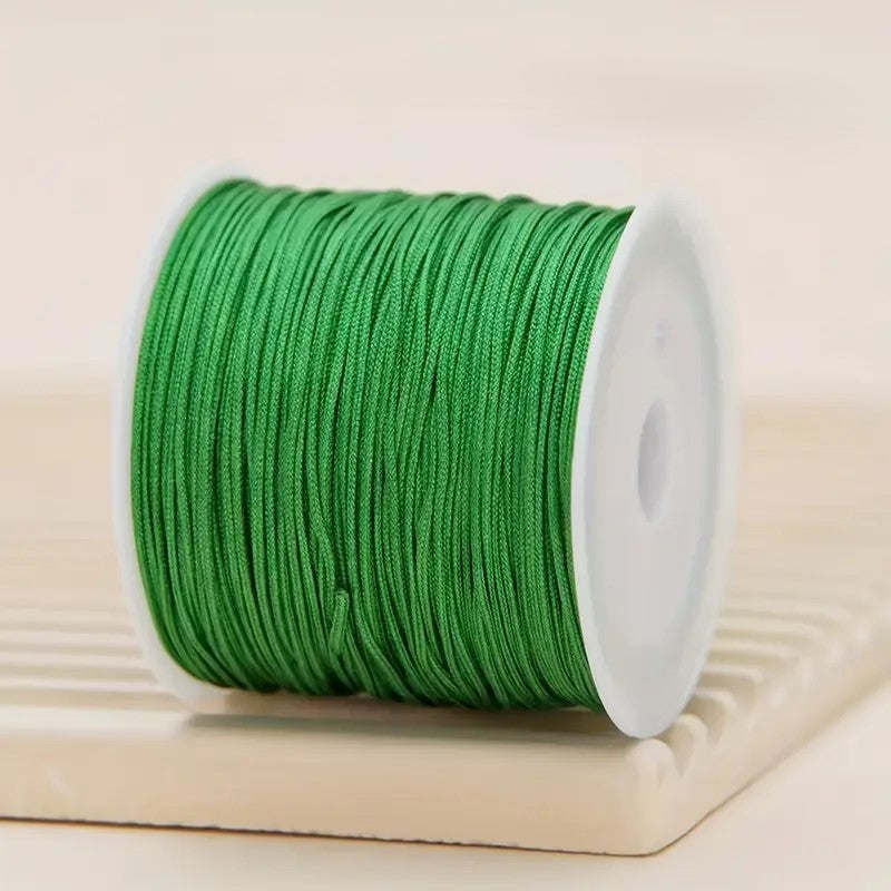 Snur Shamballa nylon verde 0.8mm rola 45m