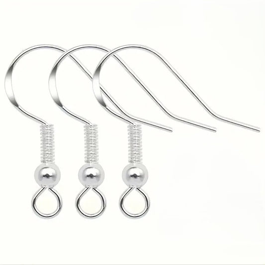 Tortite cercei cu bila si arc 19x19mm argintiu