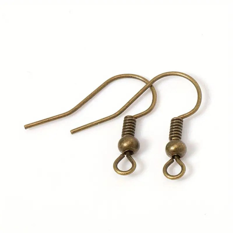 Tortite cercei cu bila si arc 20x18mm bronz
