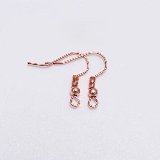 Tortite cercei cu bila si arc 20x18mm rose gold