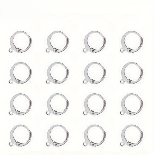 Tortite cercei leverback 15x12mm argintii