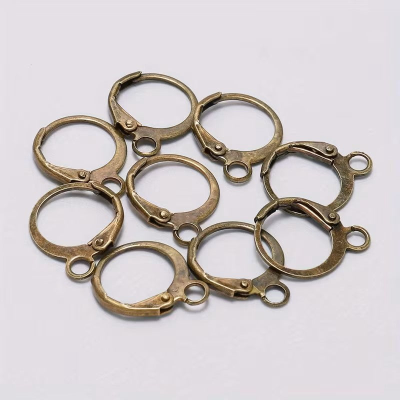 Tortite cercei leverback 15x12mm bronz