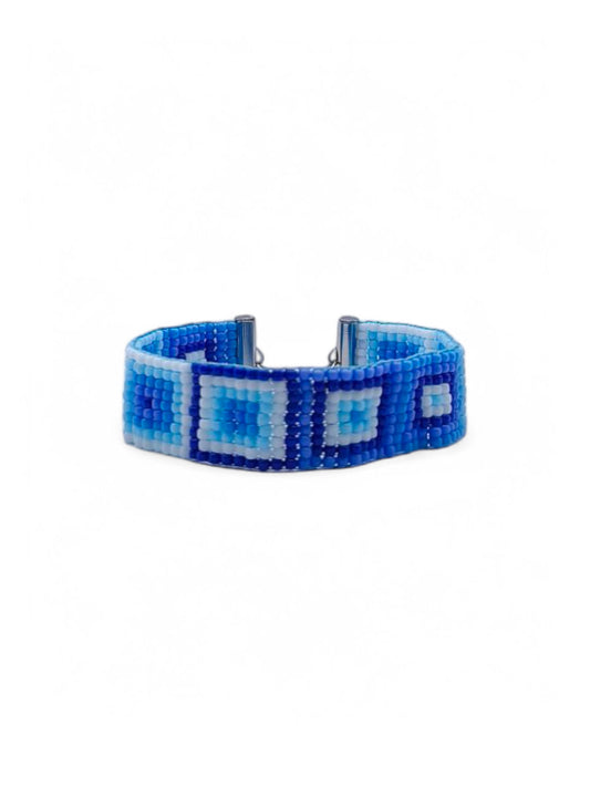 Bratara tesuta handmade Blue View albastru