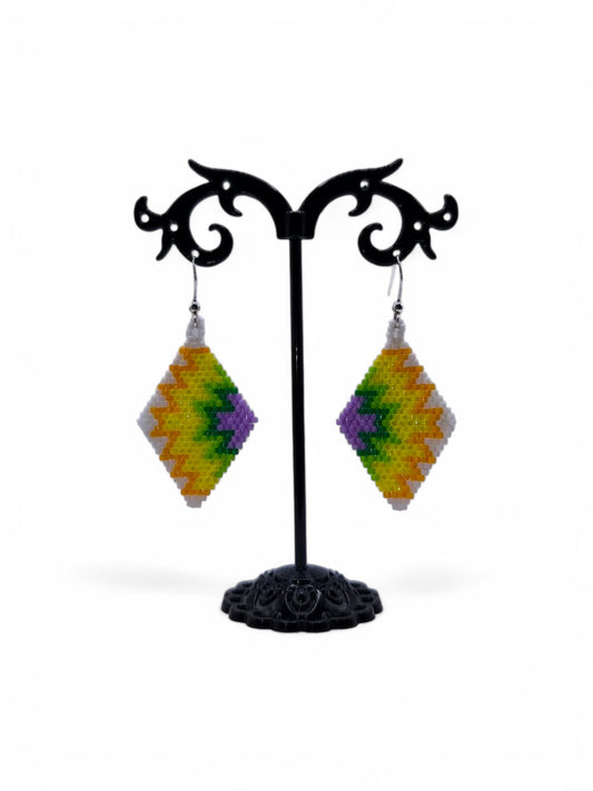 Cercei romb Summer Vibe colorati