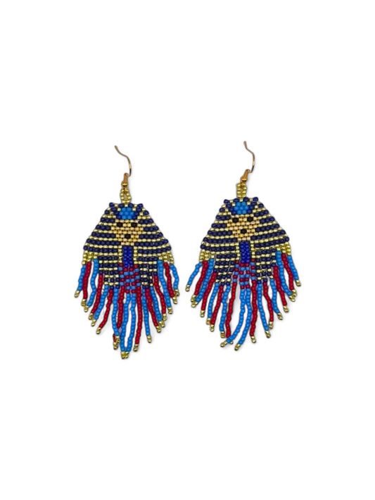 Cercei franjuri King Tut model egiptean