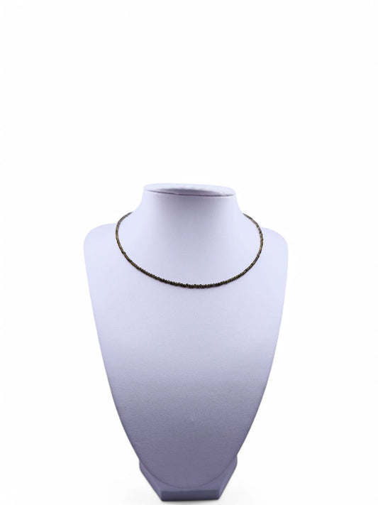 Choker handmade Obsidian Auriu