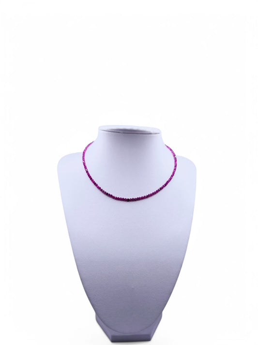 Choker colier handmade Rubin