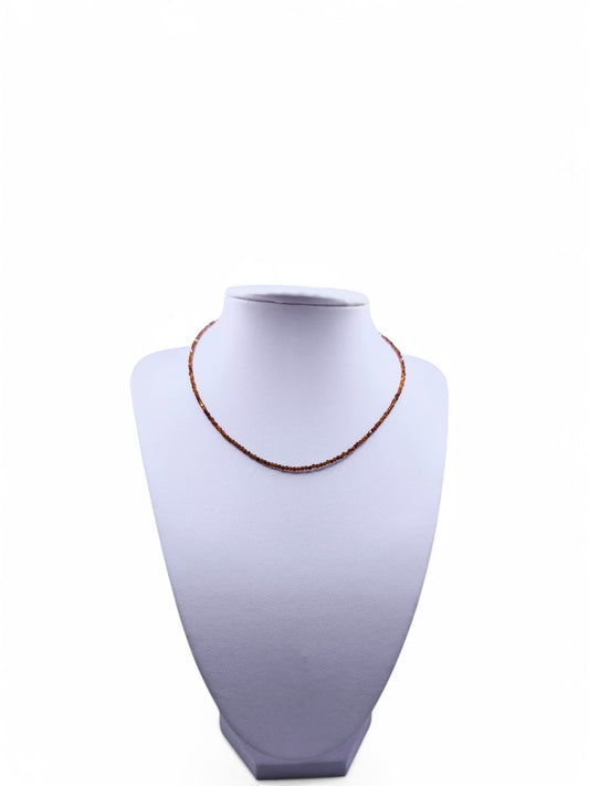 Choker colier handmade Granat Orange