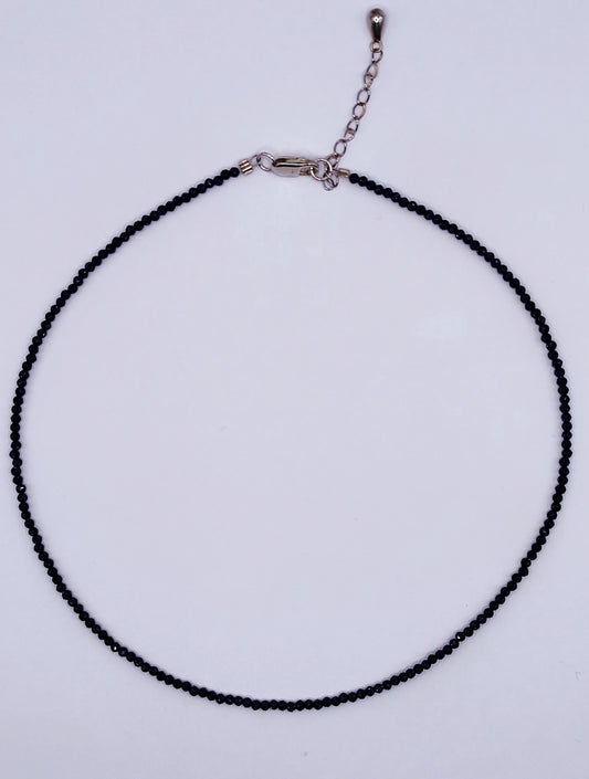 Choker colier handmade Piatra Soarelui Negru