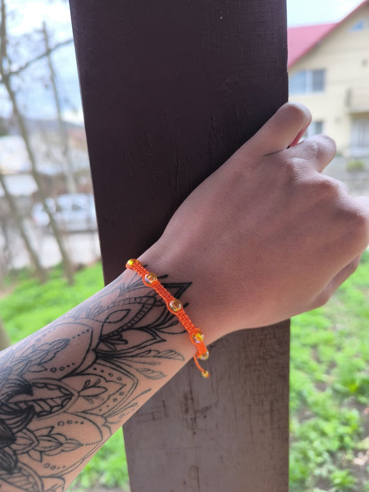 Bratara reglabila Sunset Glow portocaliu