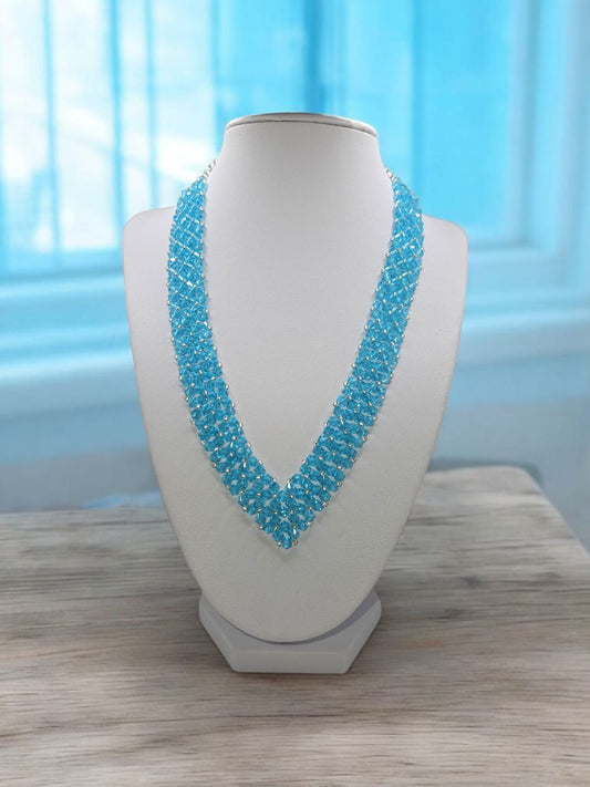 Colier handmade Summer Sky albastru deschis