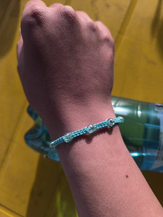 Bratara reglabila Bubble Sky albastru