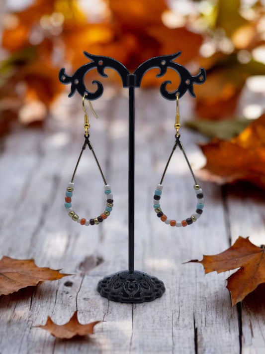 Cercei Autumn Spirit auriu in culorile toamnei