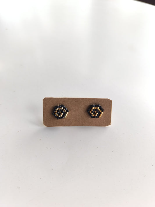 Cercei Spirala Black&Gold negru si auriu