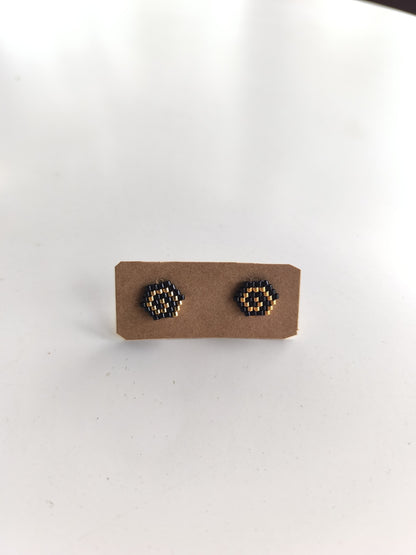Cercei Spirala Black&Gold