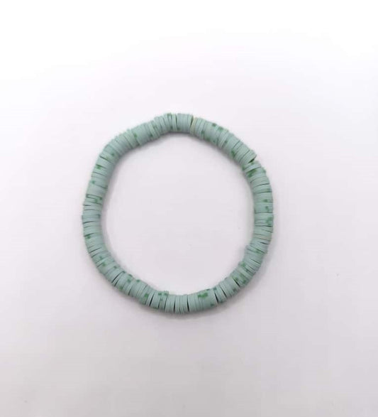 Bratara elastica Heishi verde