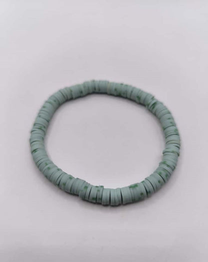Bratara elastica Heishi verde