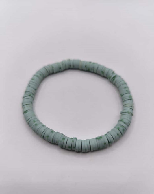 Bratara elastica Heishi verde