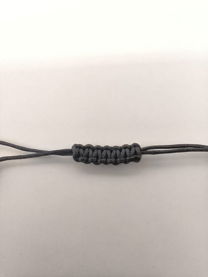 Bratara reglabila cu ametist si argint – snur negru