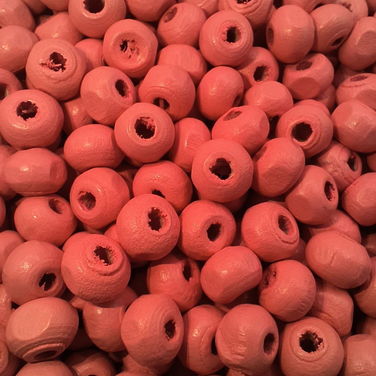 Margele din lemn 6mm roz