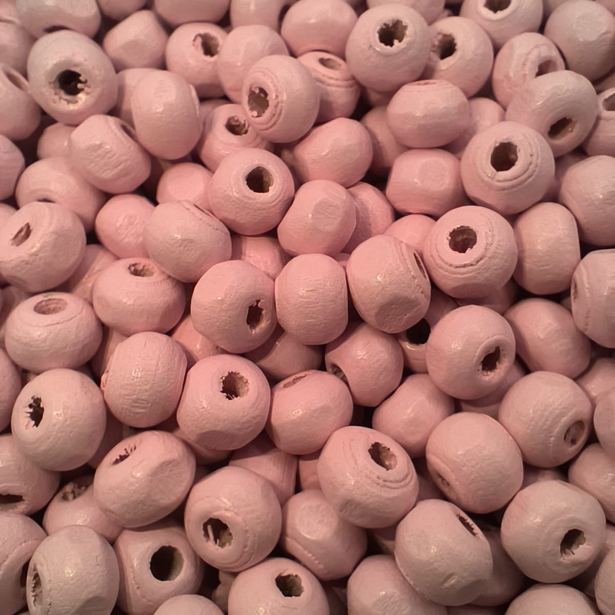 Margele din lemn 6mm roz deschis