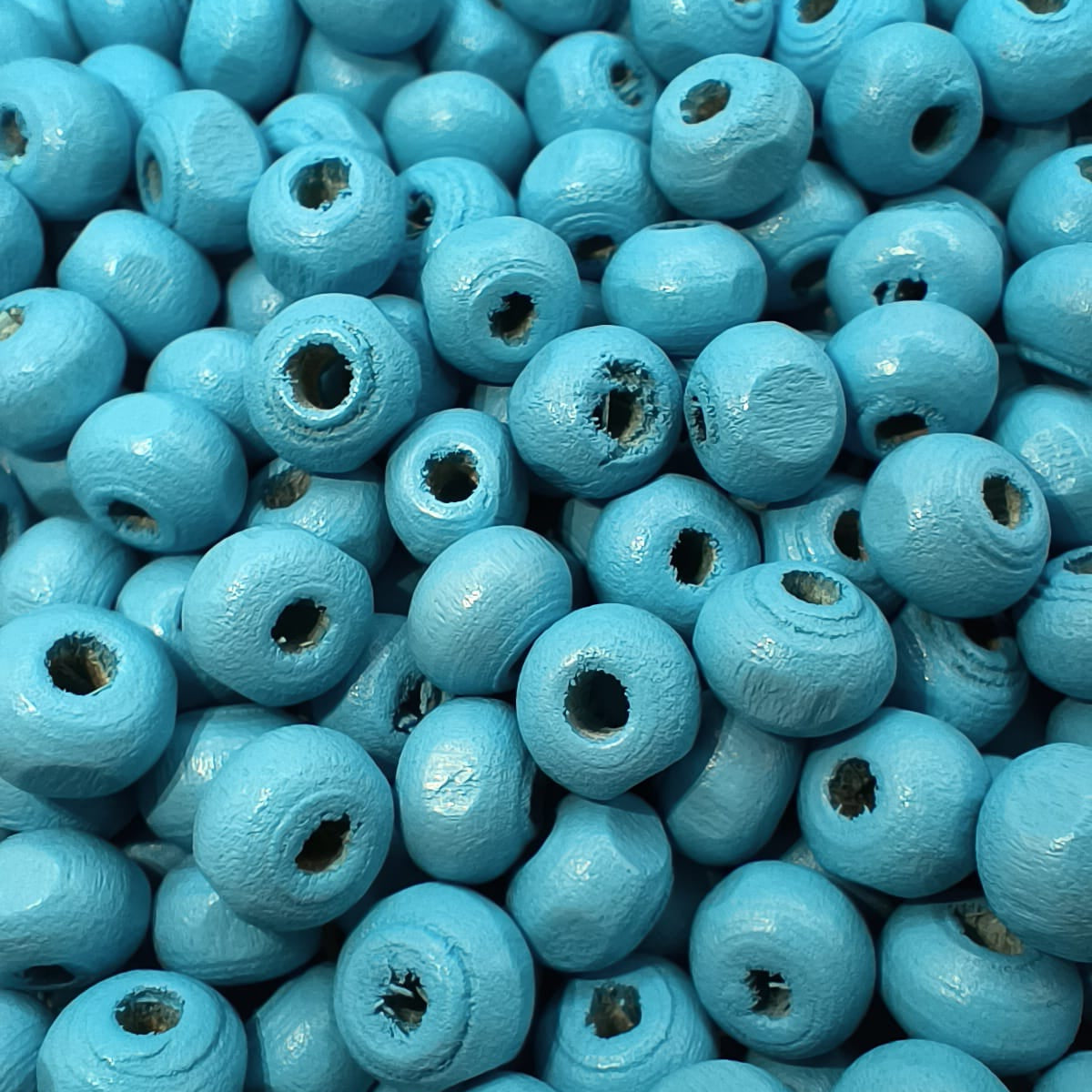 Margele din lemn 6mm albastru