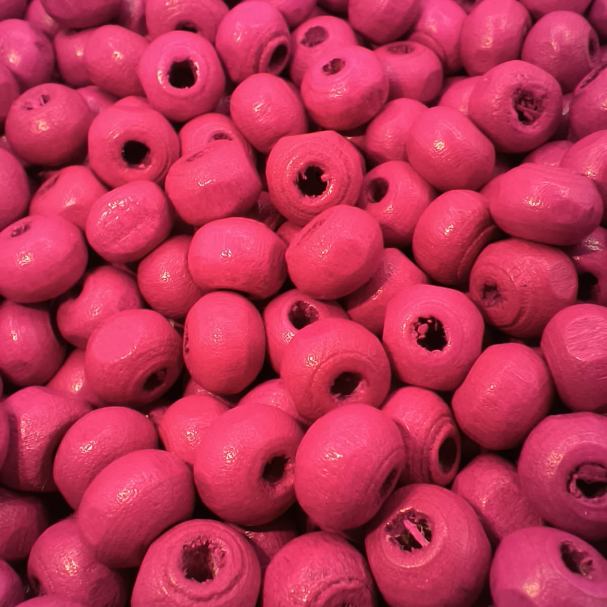 Margele din lemn 6mm fucsia