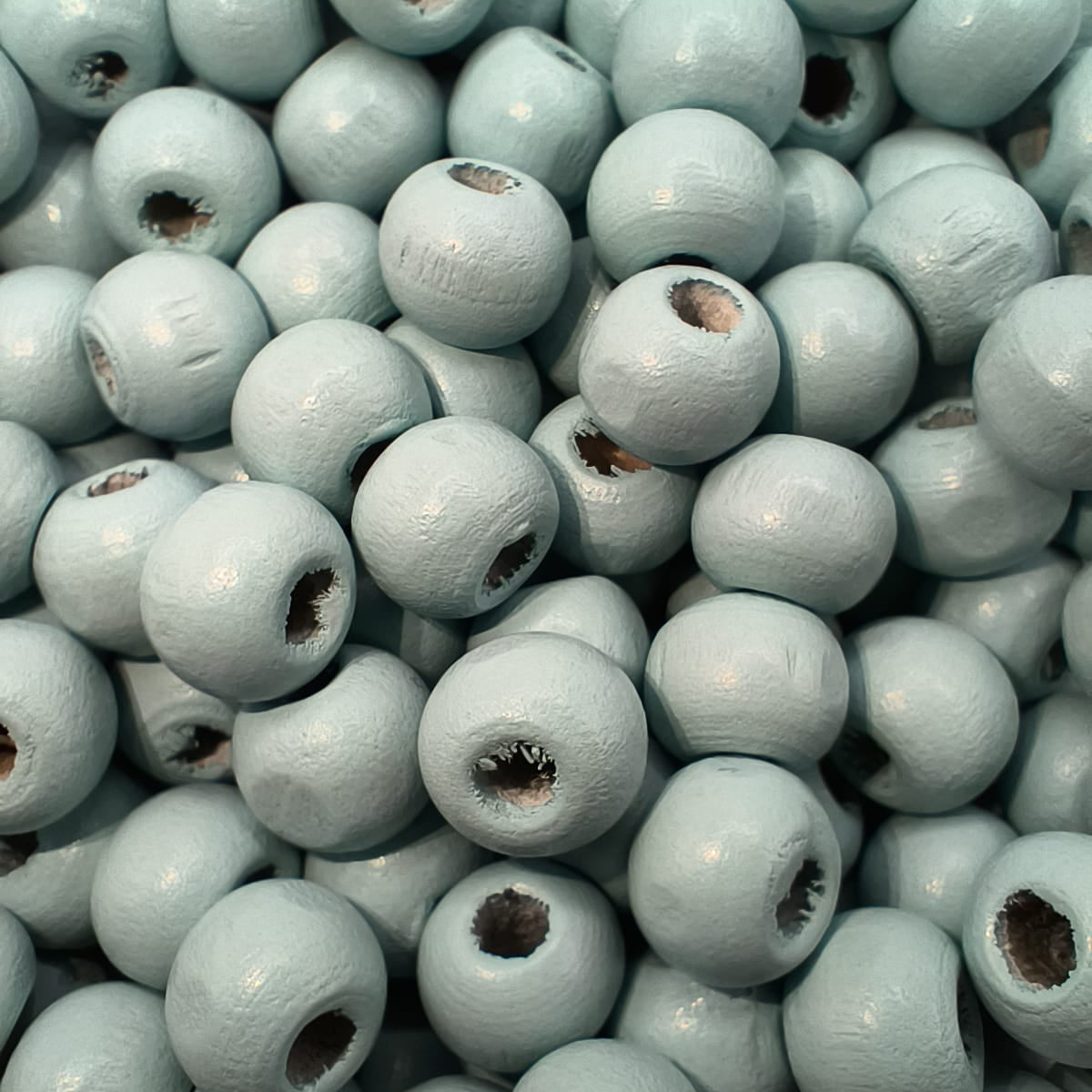 Margele din lemn 8mm albastru deschis