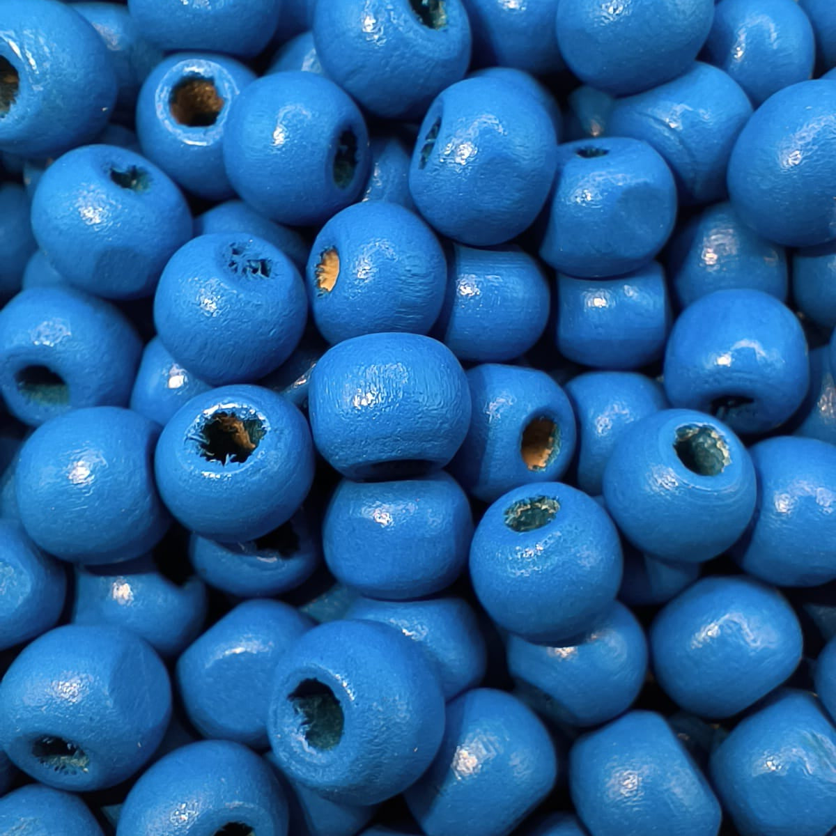 Margele din lemn 8mm albastru inchis