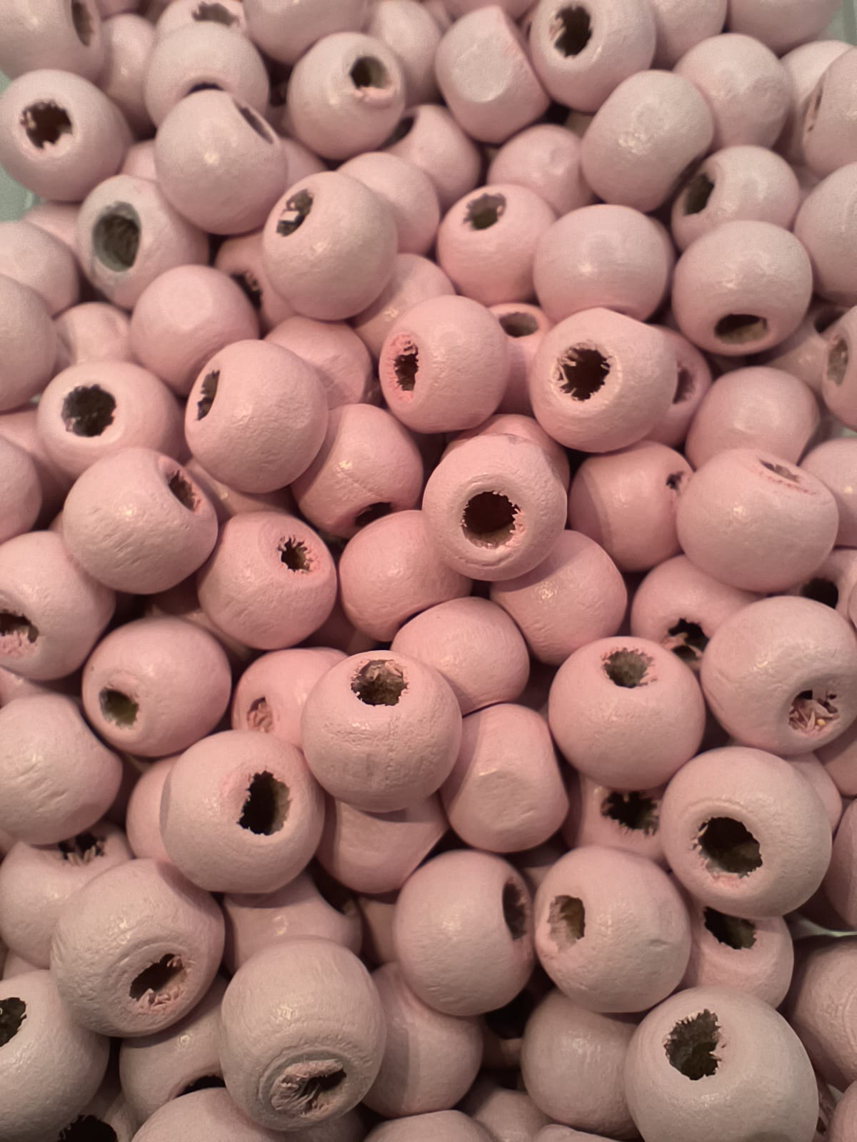 Margele din lemn 8mm roz deschis