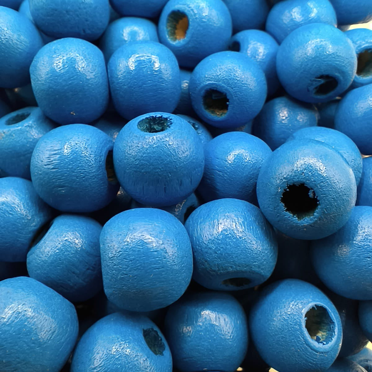 Margele din lemn 10mm albastru inchis